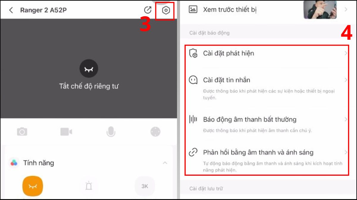 Thiết lập cài đặt chuyên sâu trên camera IMOU Life