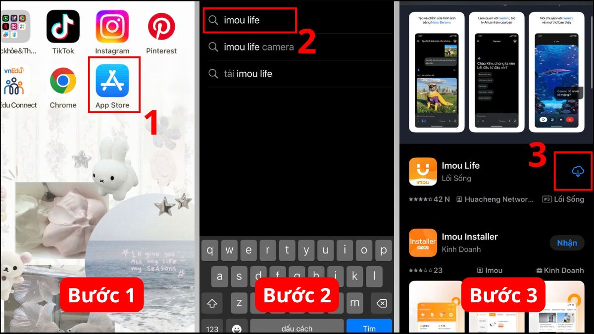 Cài đặt ứng dụng thiết lập cấu hình camera