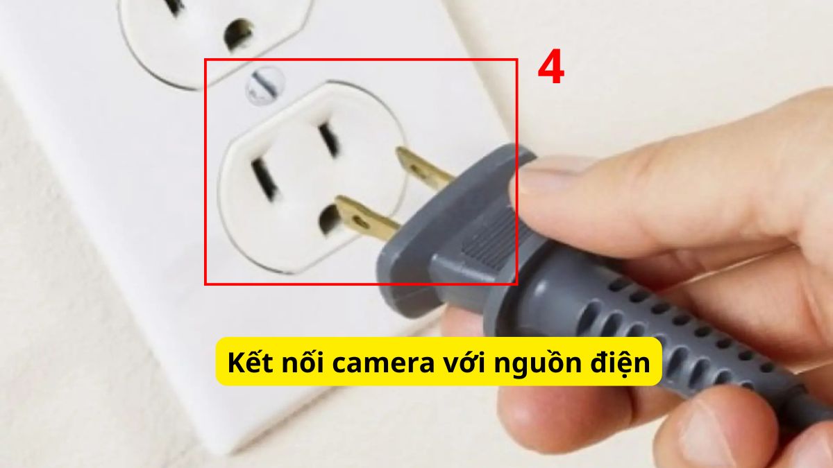 Kết nối camera với nguồn điện