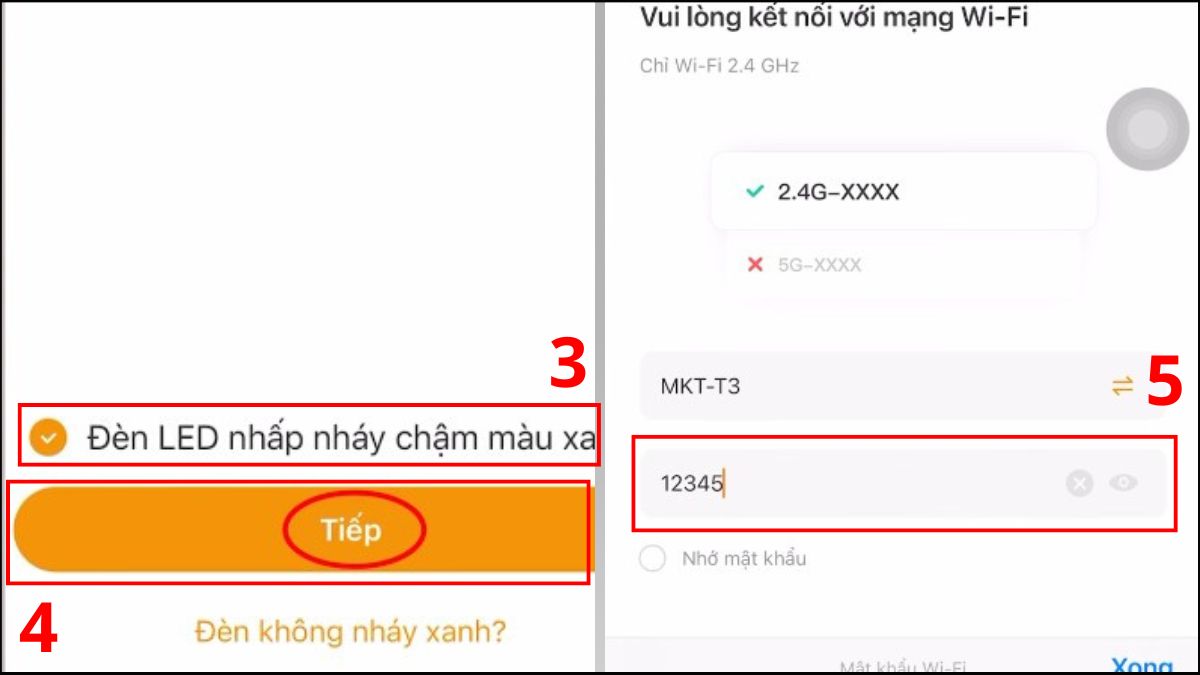 Nhập mật khẩu chính xác cho WiFi