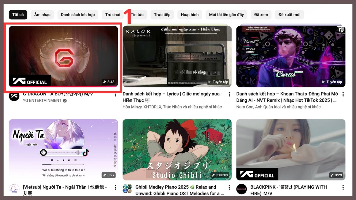 Mở video bạn muốn nghe