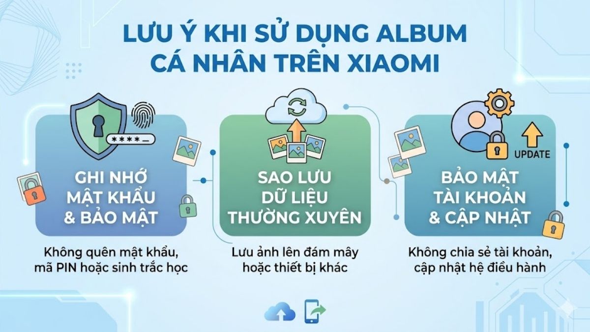 Những điểm cần lưu ý khi sử dụng album cá nhân trên Xiaomi