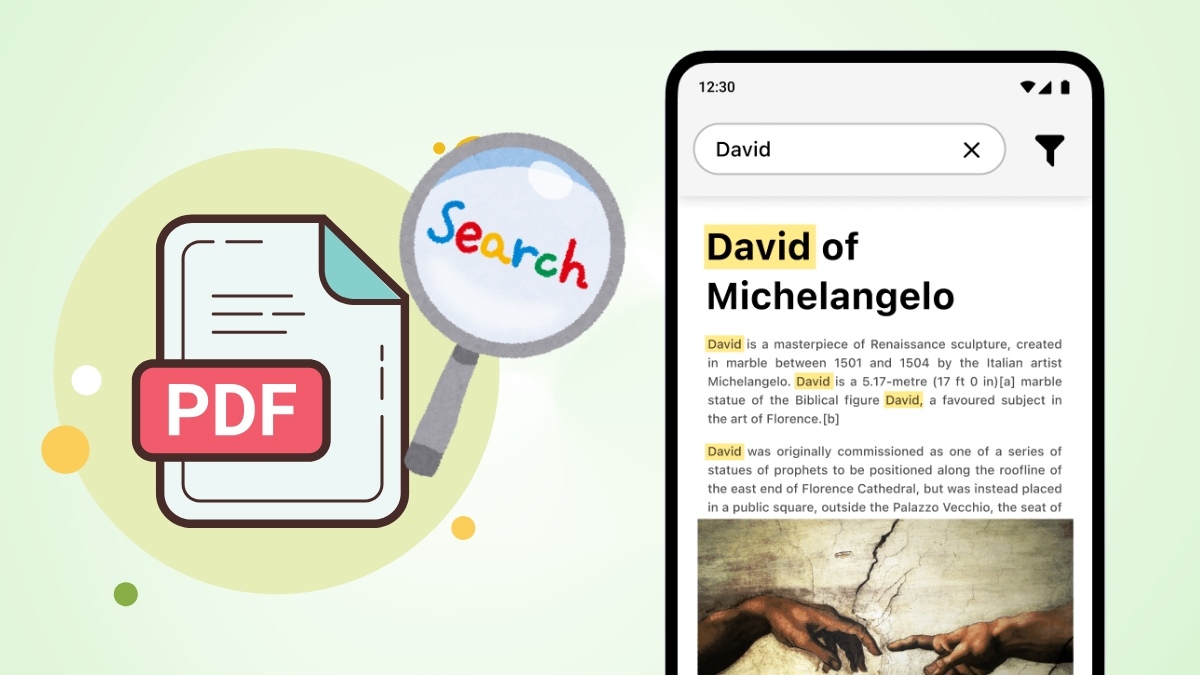 Sử dụng tìm kiếm để định vị thông tin trong PDF