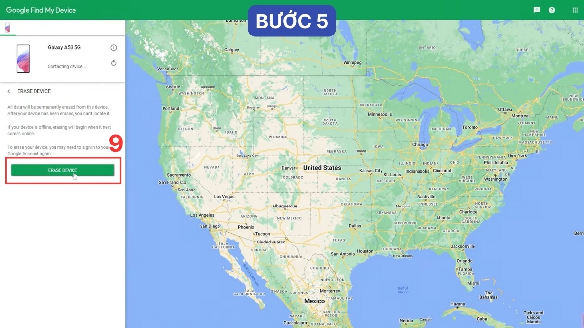 Nhấn chọn Xóa thiết bị