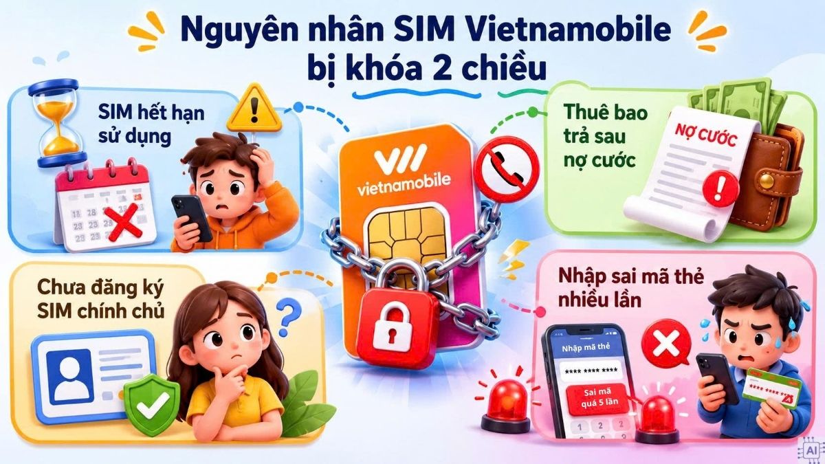 Những lý do bị chặn 2 chiều của SIM Vietnamobile