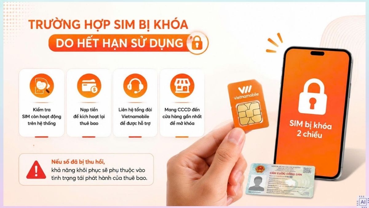 Trường hợp SIM bị khóa do hết hạn sử dụng