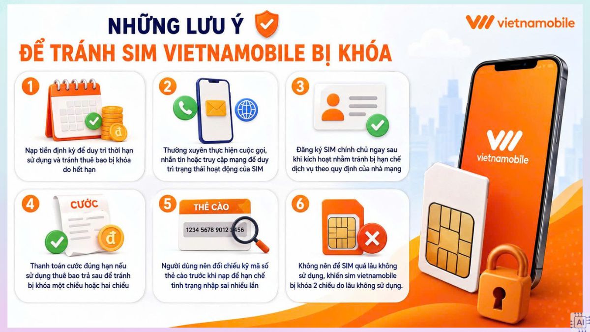 Những lưu ý khi sử dụng SIM Vietnamobile để tránh bị chặn