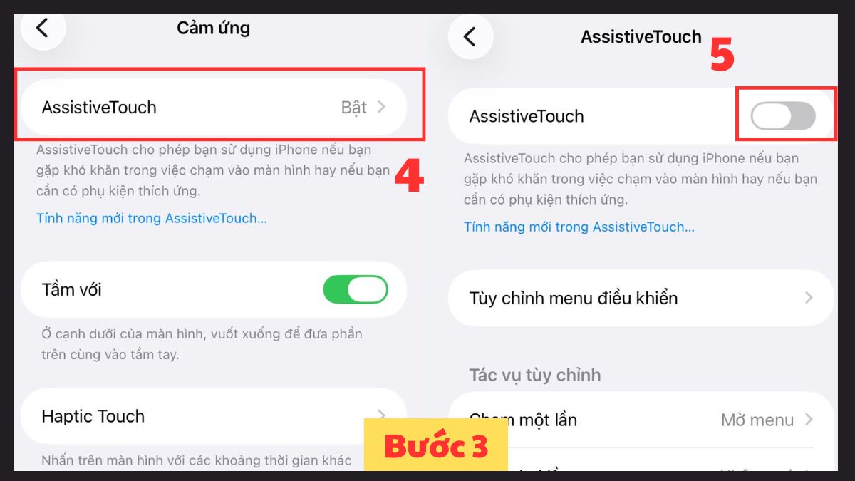 Tắt AssistiveTouch