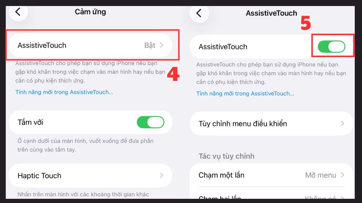 Bật AssistiveTouch
