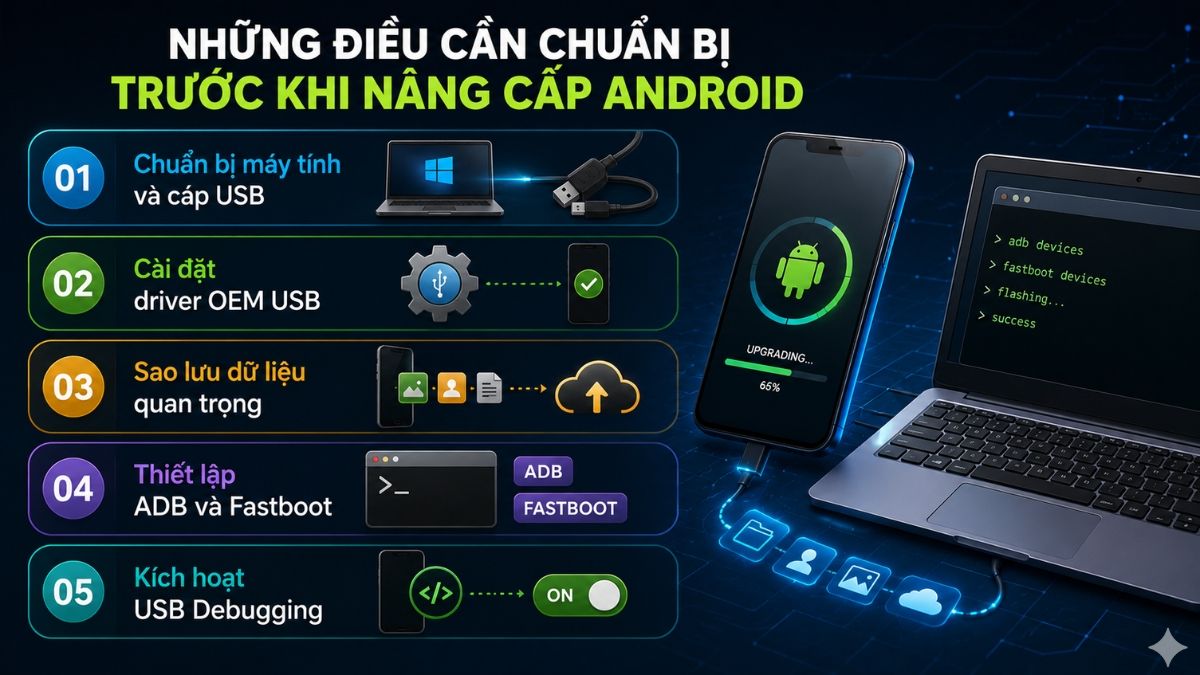Những điều cần chuẩn bị trước khi nâng cấp Android