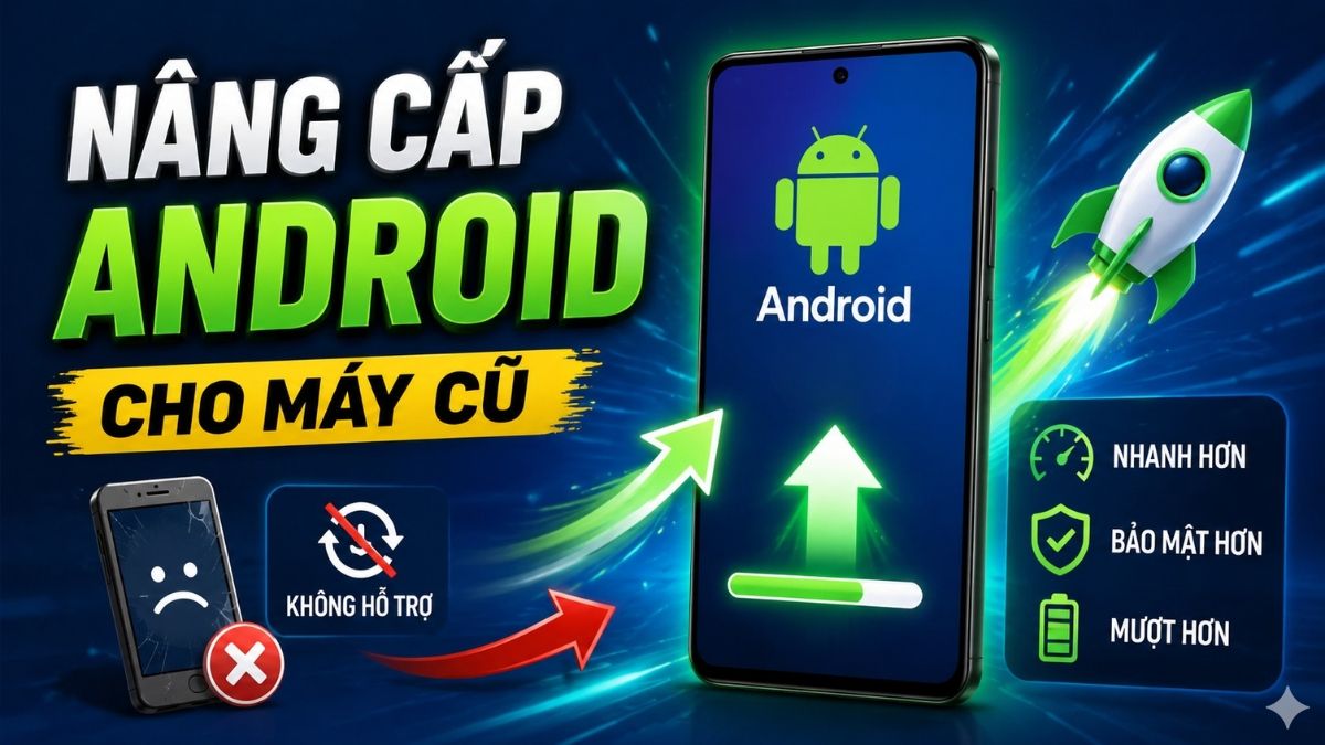 Cách nâng cấp Android cho máy cũ không hỗ trợ nhanh chóng