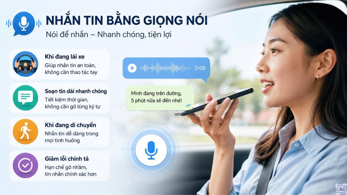 Nhắn tin bằng giọng nói giúp người dùng thao tác thuận tiện hơn
