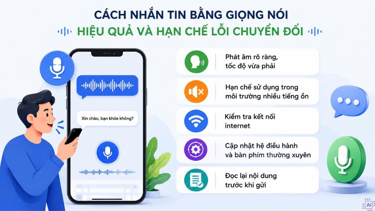 Những lưu ý khi nhắn tin bằng giọng nói để đạt kết quả tốt