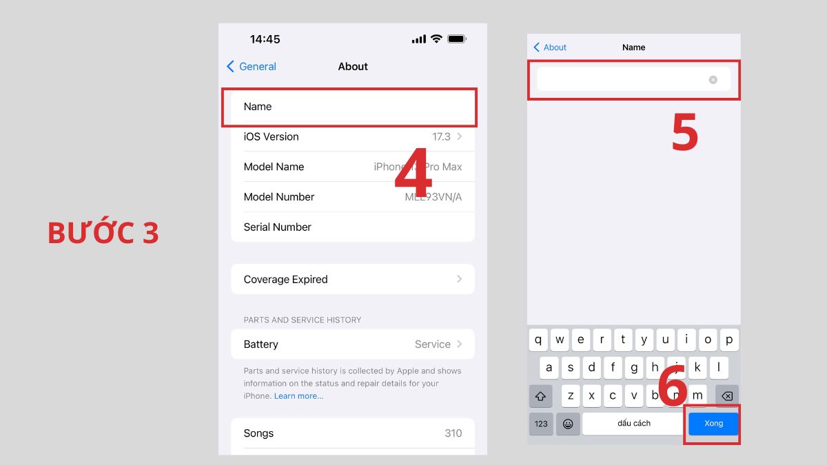 Thao tác nhập tên điểm phát WiFi và nhấn Xong