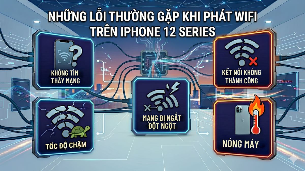 Những lỗi thường gặp khi phát WiFi trên iPhone 12 Series