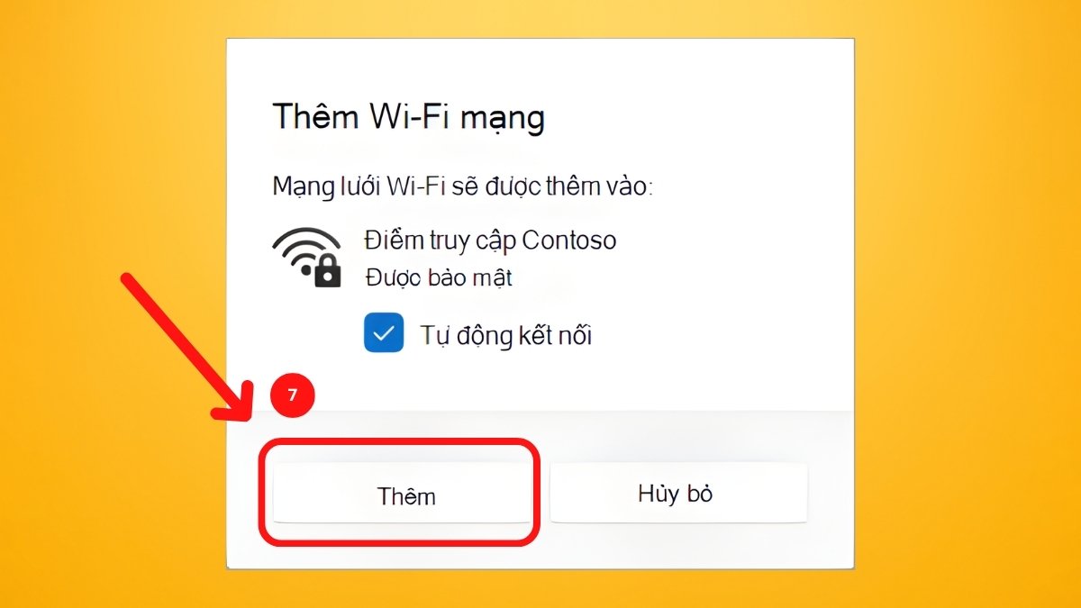 Nhấn chọn Thêm và kết nối mạng