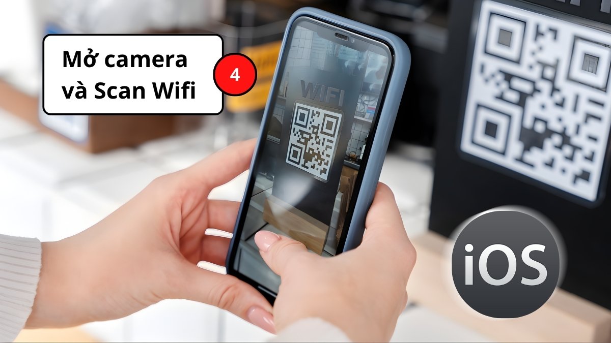 Mở camera iPhone và scan QR