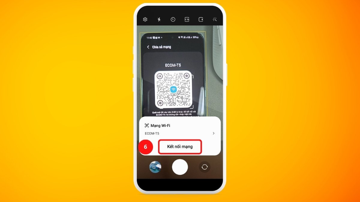 Nhấn chọn Kết nối mạng để đăng nhập vào WiFi