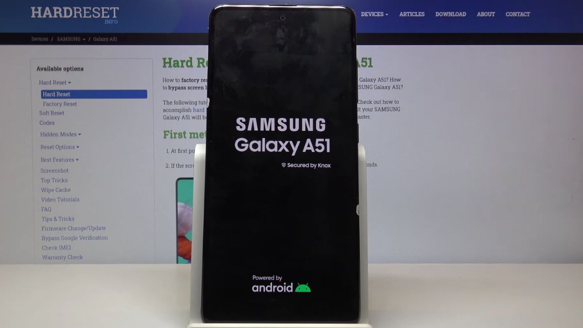 Nên sao lưu lại dữ liệu trước khi reset lại máy Samsung Galaxy A51