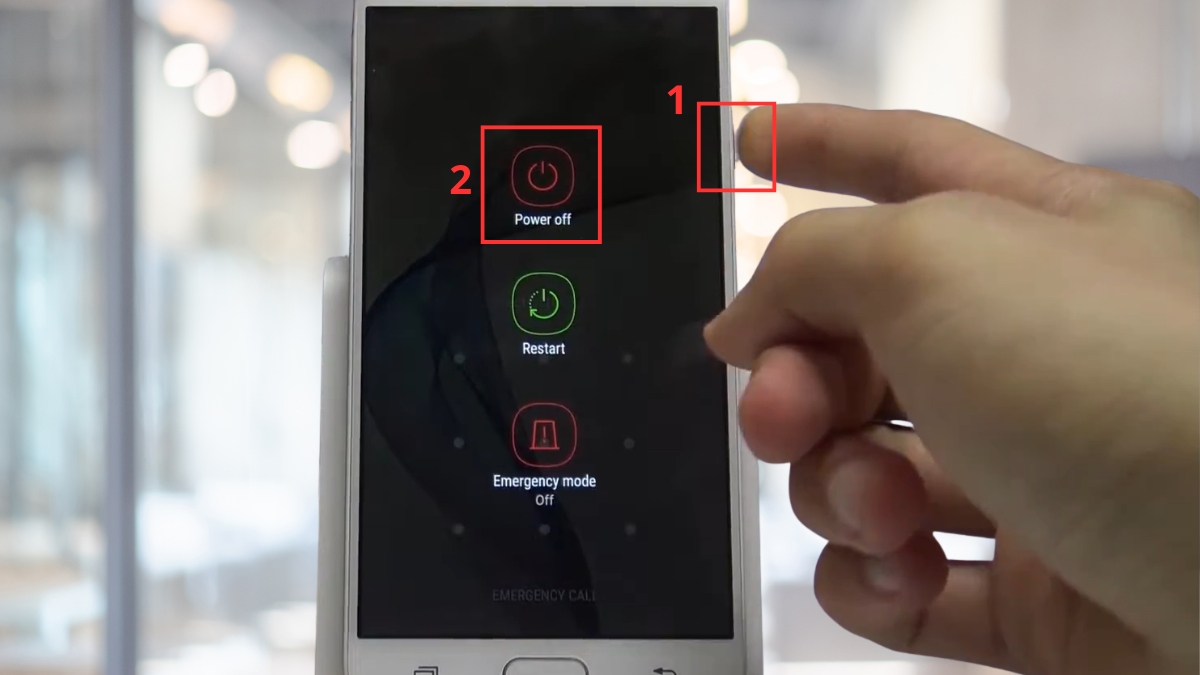 Tắt nguồn Samsung Galaxy J7 Prime