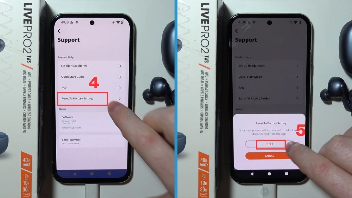 Cách reset tai nghe JBL qua ứng dụng nhanh chóng