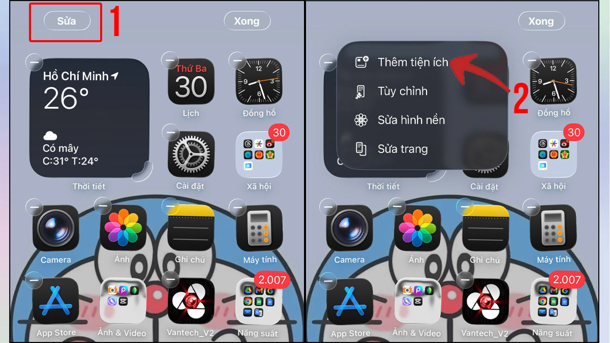 Thêm tiện ích (Widget)
