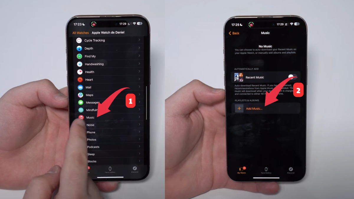 Thêm nhạc trên đồng hồ thông minh