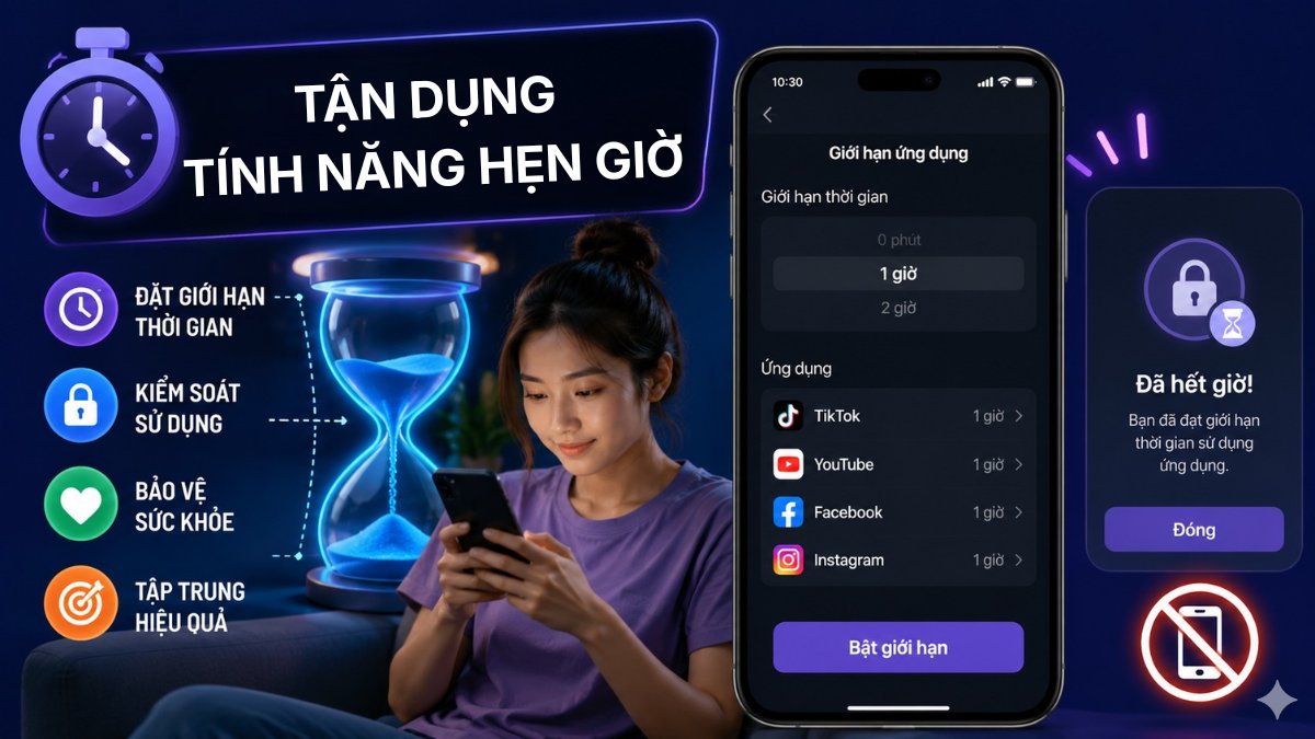 Tận dụng tính năng hẹn giờ