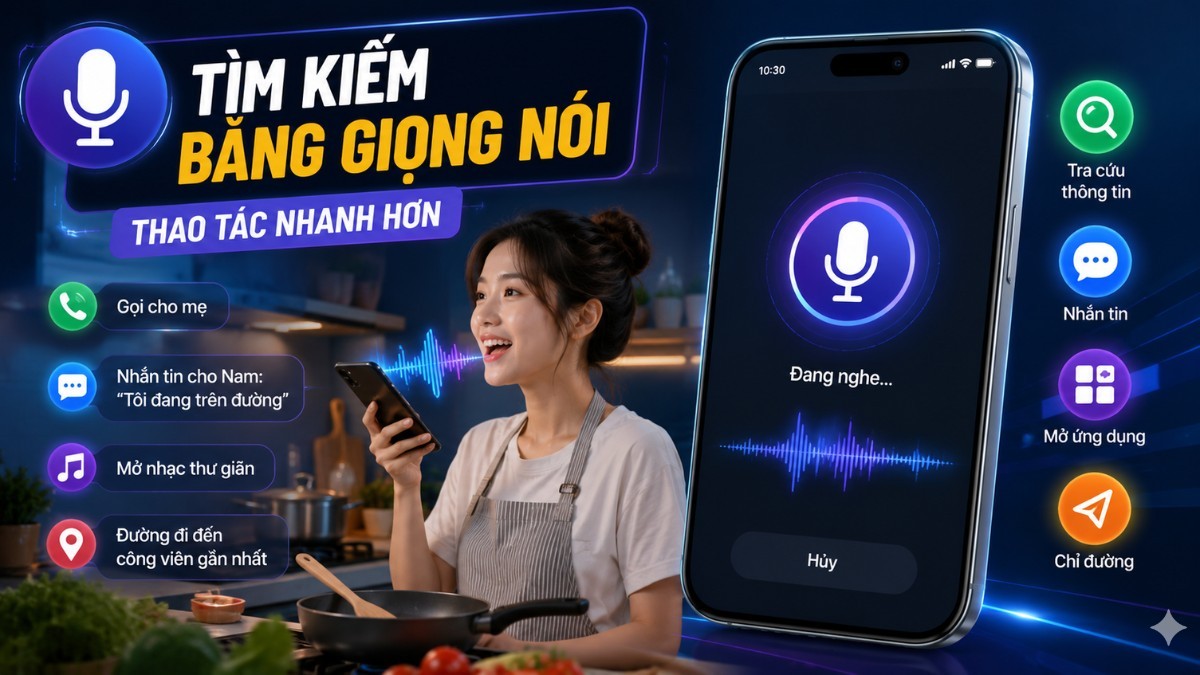 Điều khiển điện thoại dễ dàng nhờ nhận diện giọng nói
