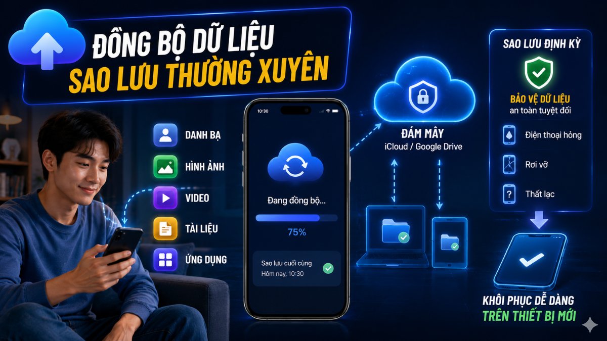 Đồng bộ dữ liệu và sao lưu điện thoại