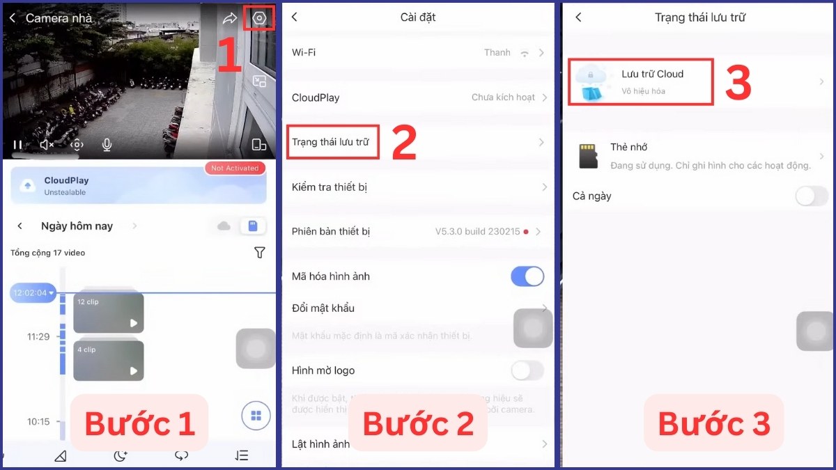 Thiết lập lưu trữ dữ liệu trên camera Ezviz