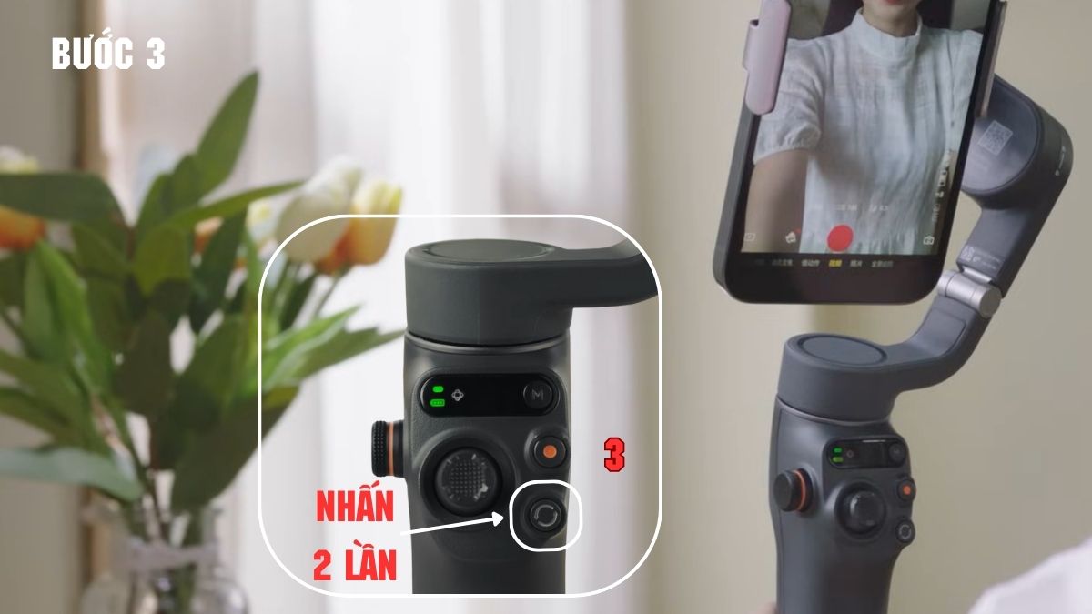 Thao tác chuyển camera từ dọc sang ngang