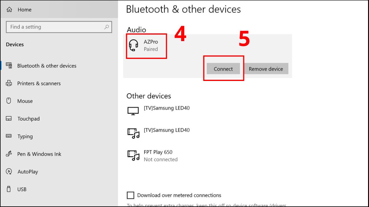 Ghép nối tai nghe với laptop Windows