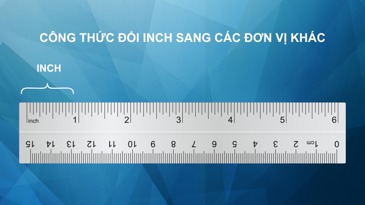 1 inch được quy đổi ra thành 2.54 cm