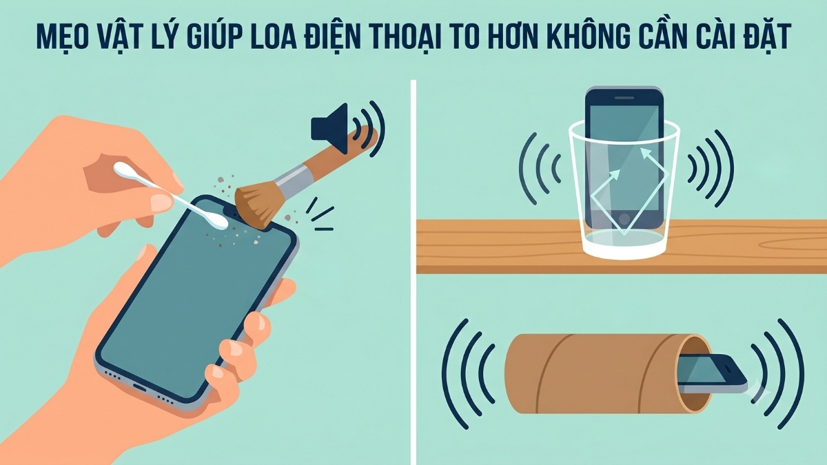 Mẹo vật lý giúp loa điện thoại to hơn không cần cài đặt