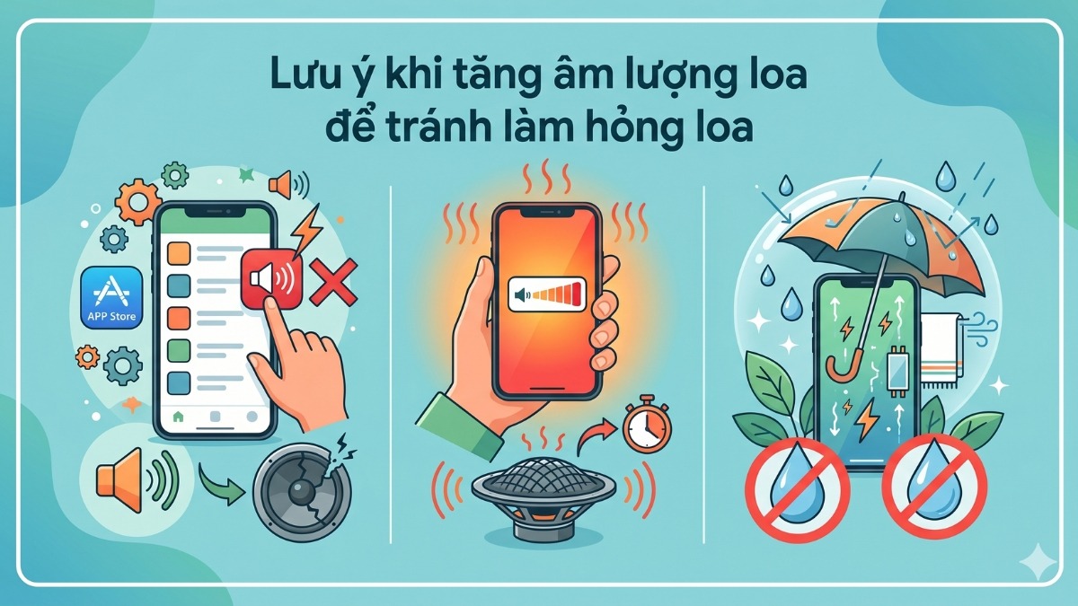Lưu ý khi tăng âm lượng loa để tránh làm hỏng loa