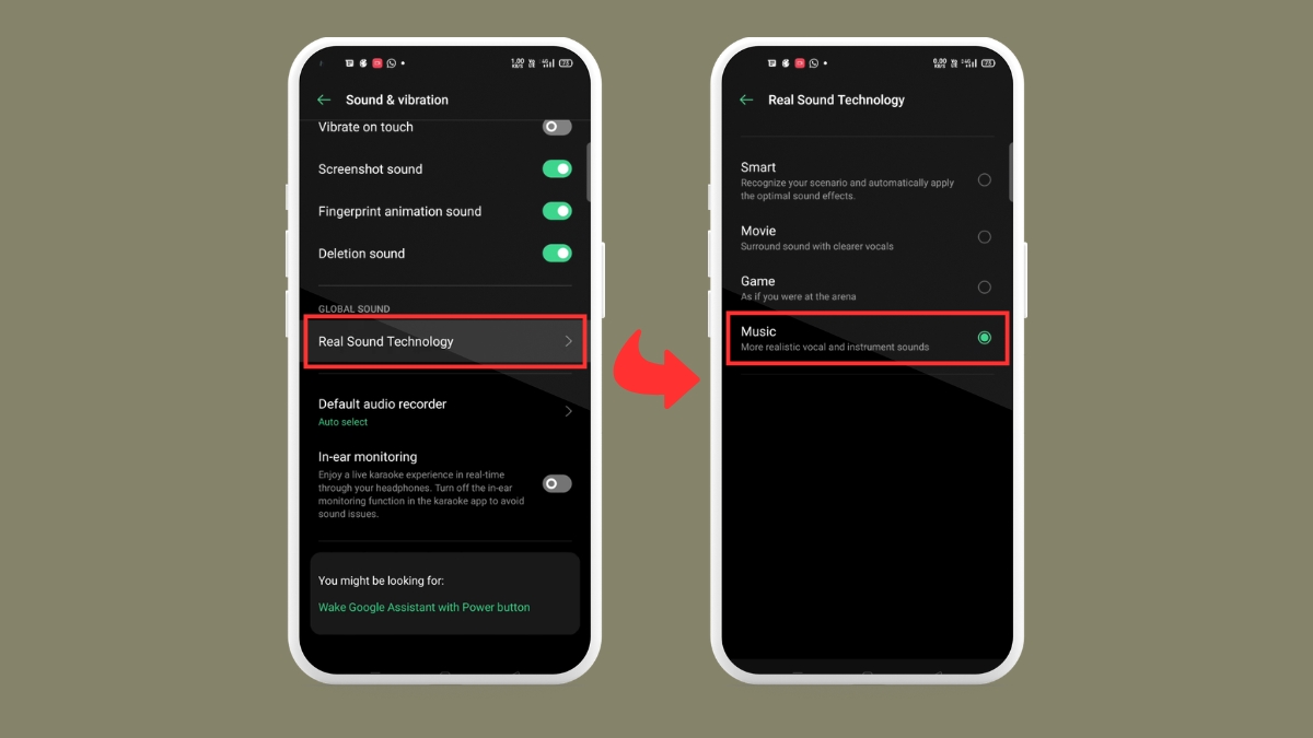 Kích hoạt Real Sound trên Oppo
