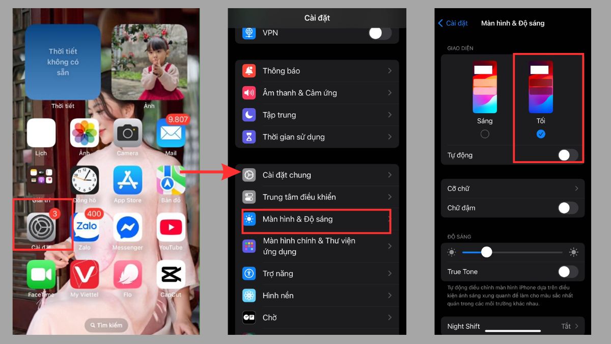 Chế độ nền tối tiết kiệm pin hơn