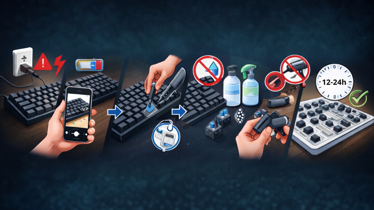 Những lưu ý khi vệ sinh bàn phím cơ