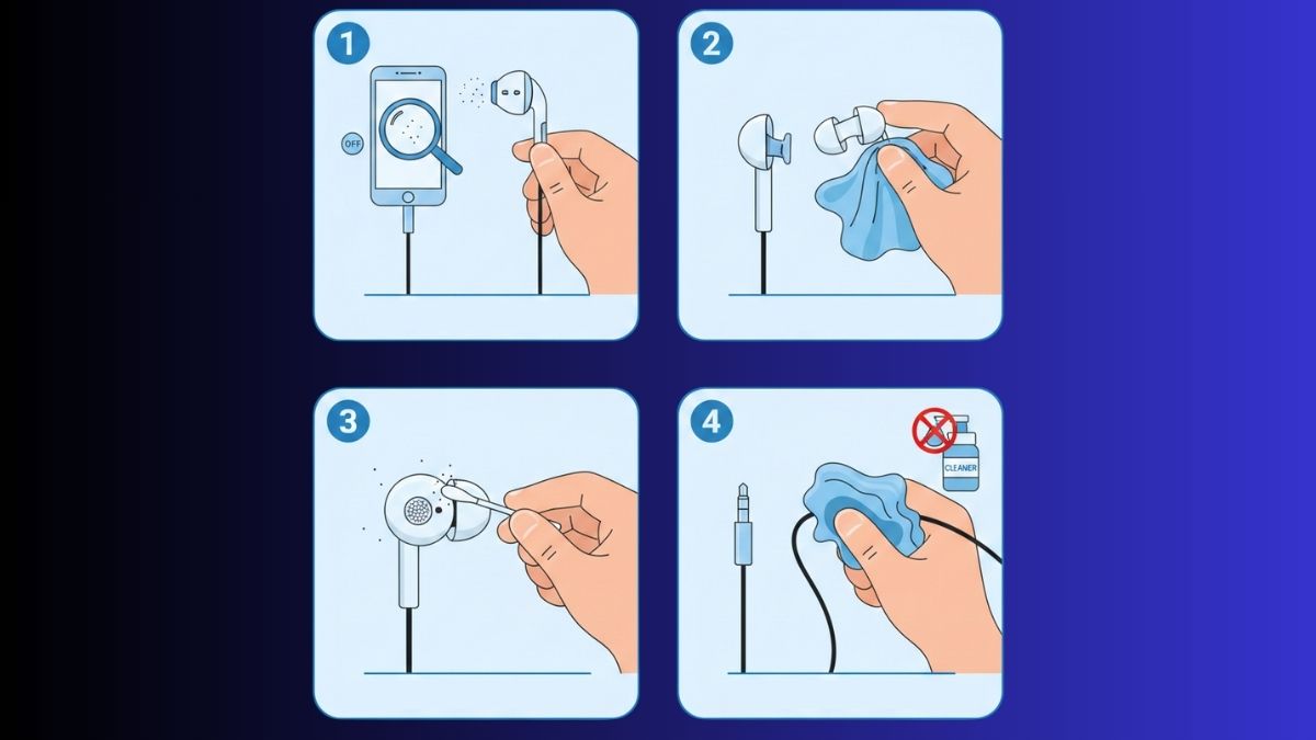 Vệ sinh tai nghe có dây