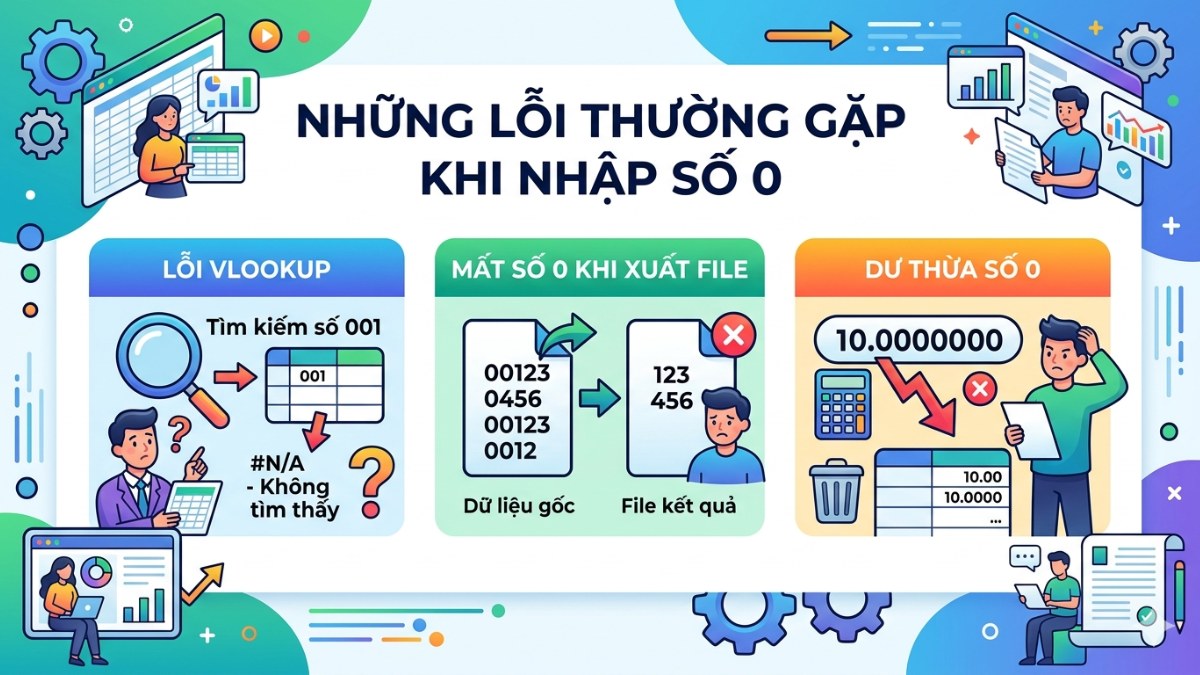 Những lỗi thường gặp khi nhập số 0
