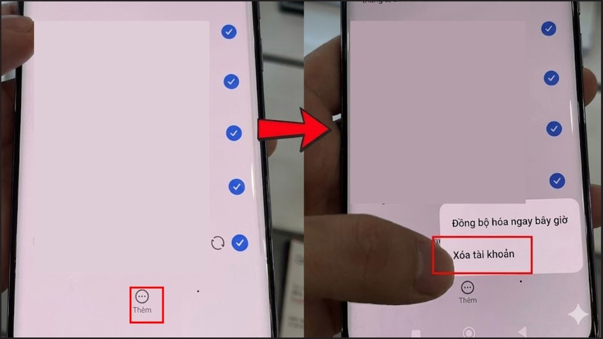Chọn Xóa tài khoản Google