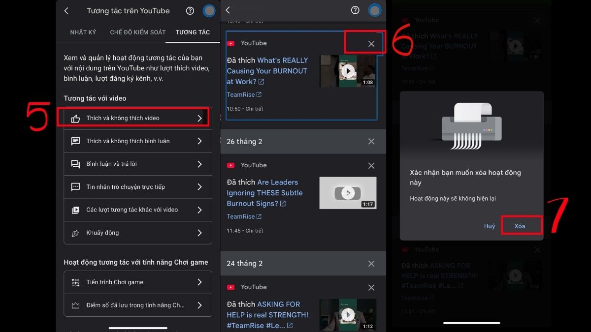 Cách xóa video trên youtube bằng điện thoại