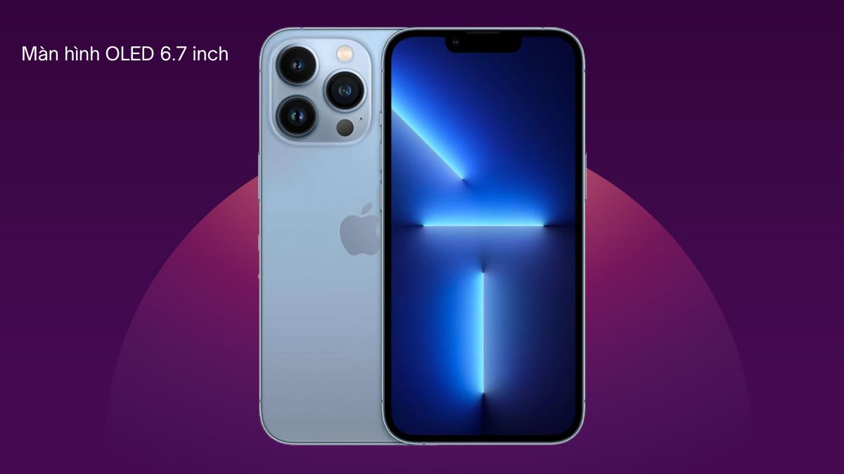 Kích thước màn hình iPhone 13 Pro Max lên đến 6.7 inch