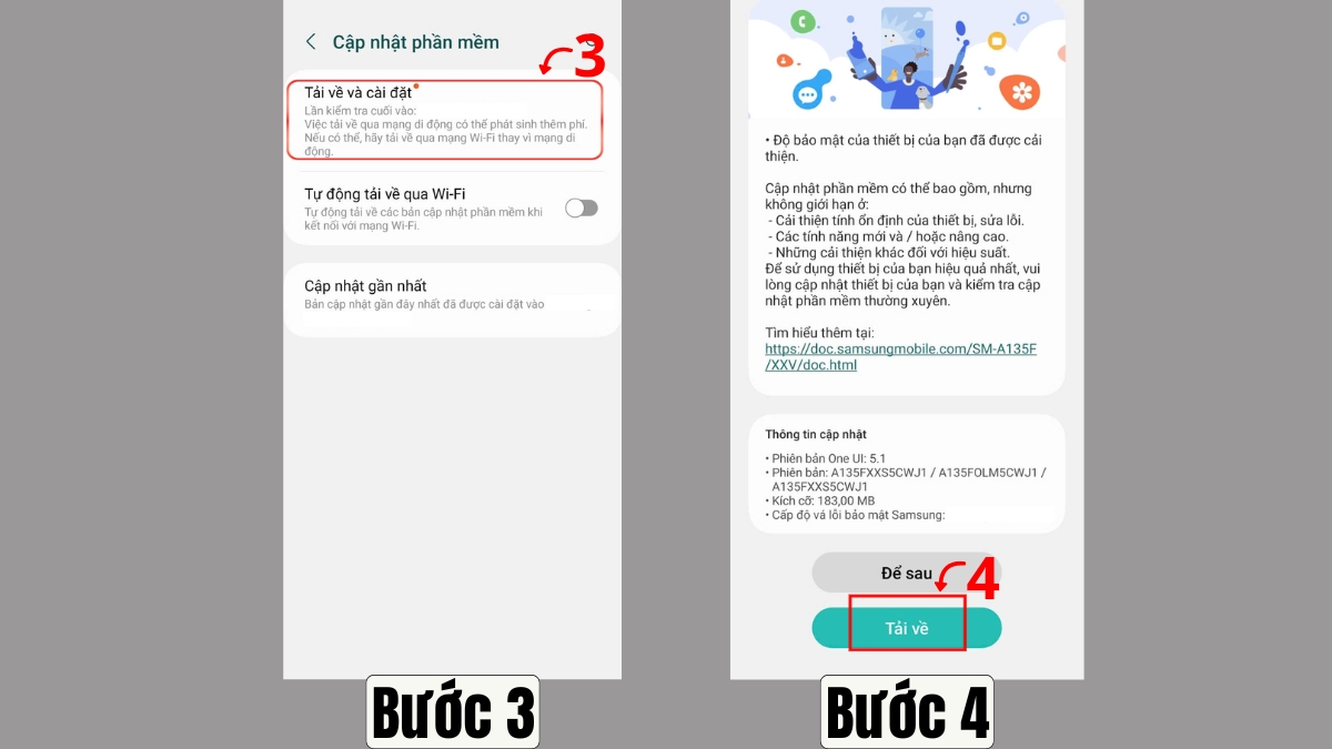 Tải về bản cập nhật mới