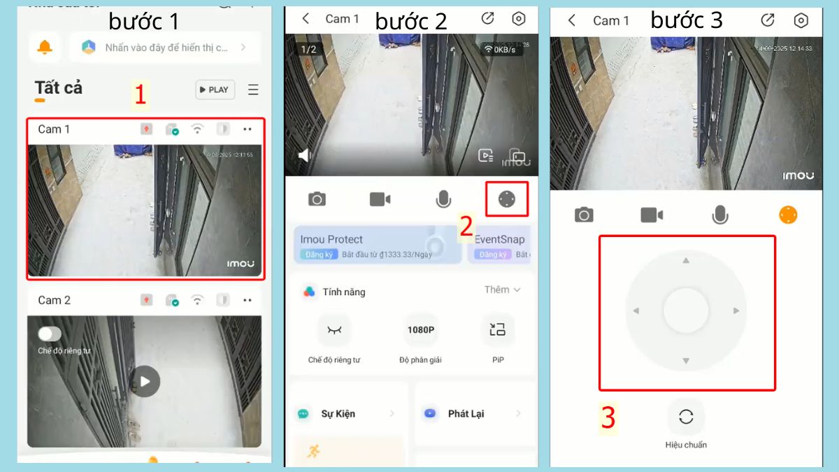 Thao tác điều chỉnh camera IMOU bị ngược 90 độ