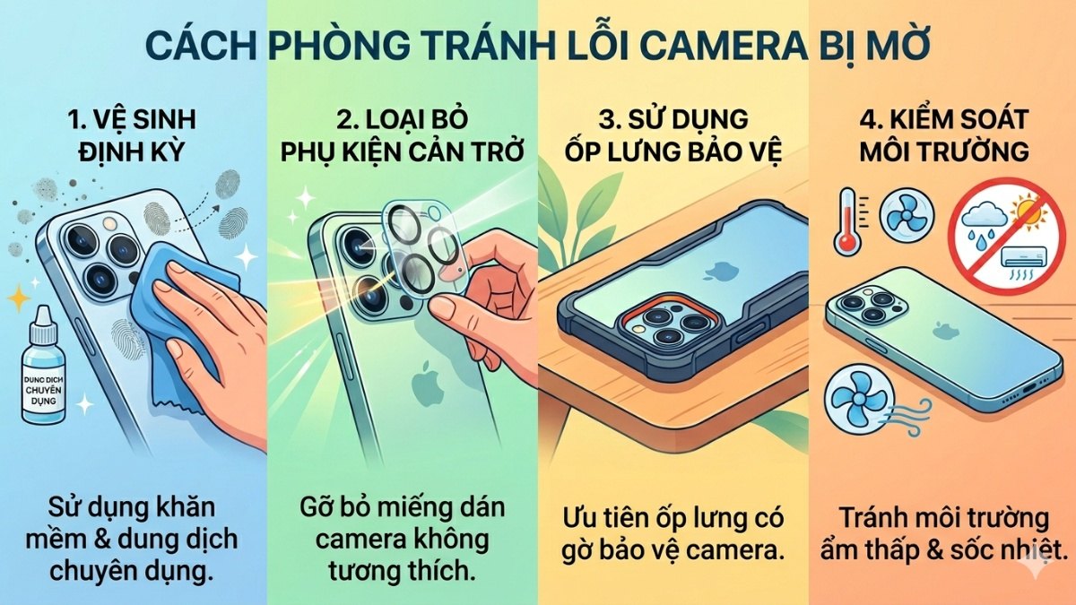 Cách phòng tránh lỗi camera bị mờ