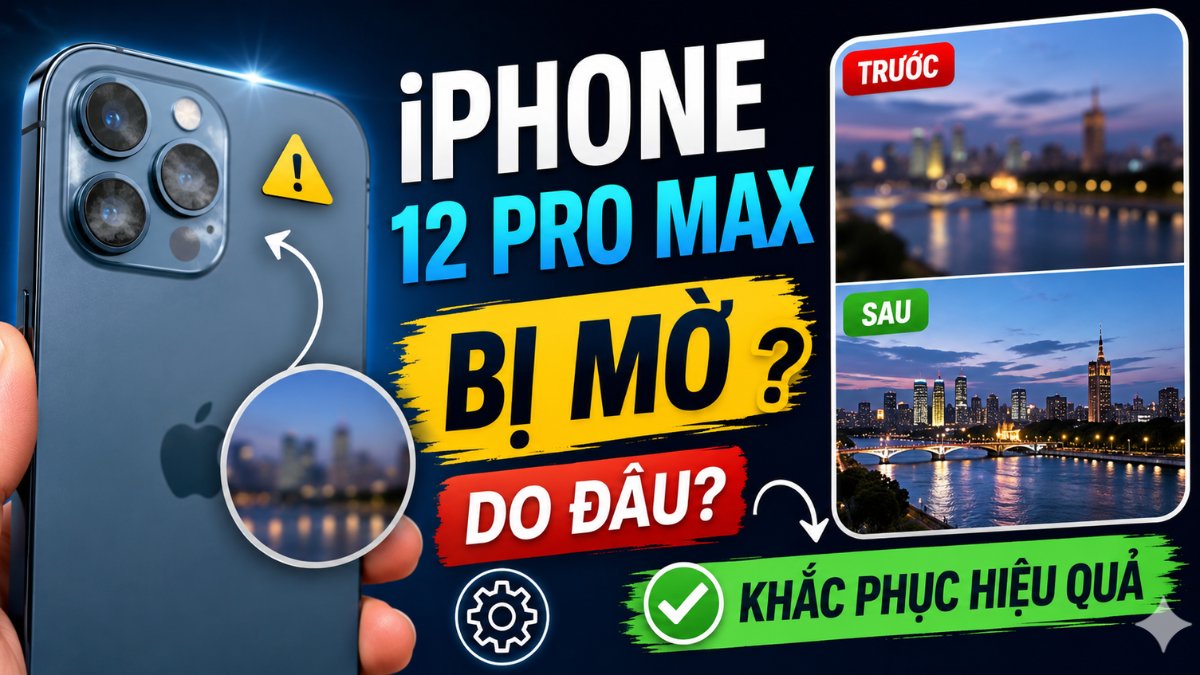 Camera iPhone 12 Pro Max bị mờ do đâu? Cách khắc phục hiệu quả