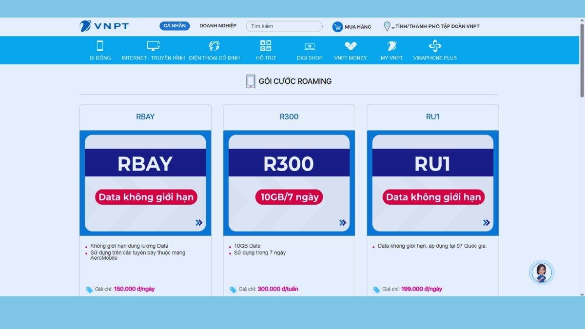 Nhiều gói cước chuyển vùng quốc tế VinaPhone để chọn