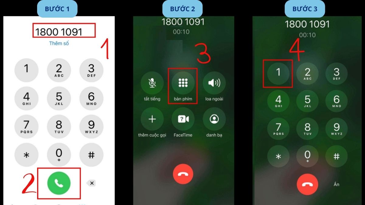 Nhấn gọi số 18001091